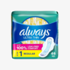 Always Ultra Thin Pads with Wings, Size 1, Regular, 46 Count